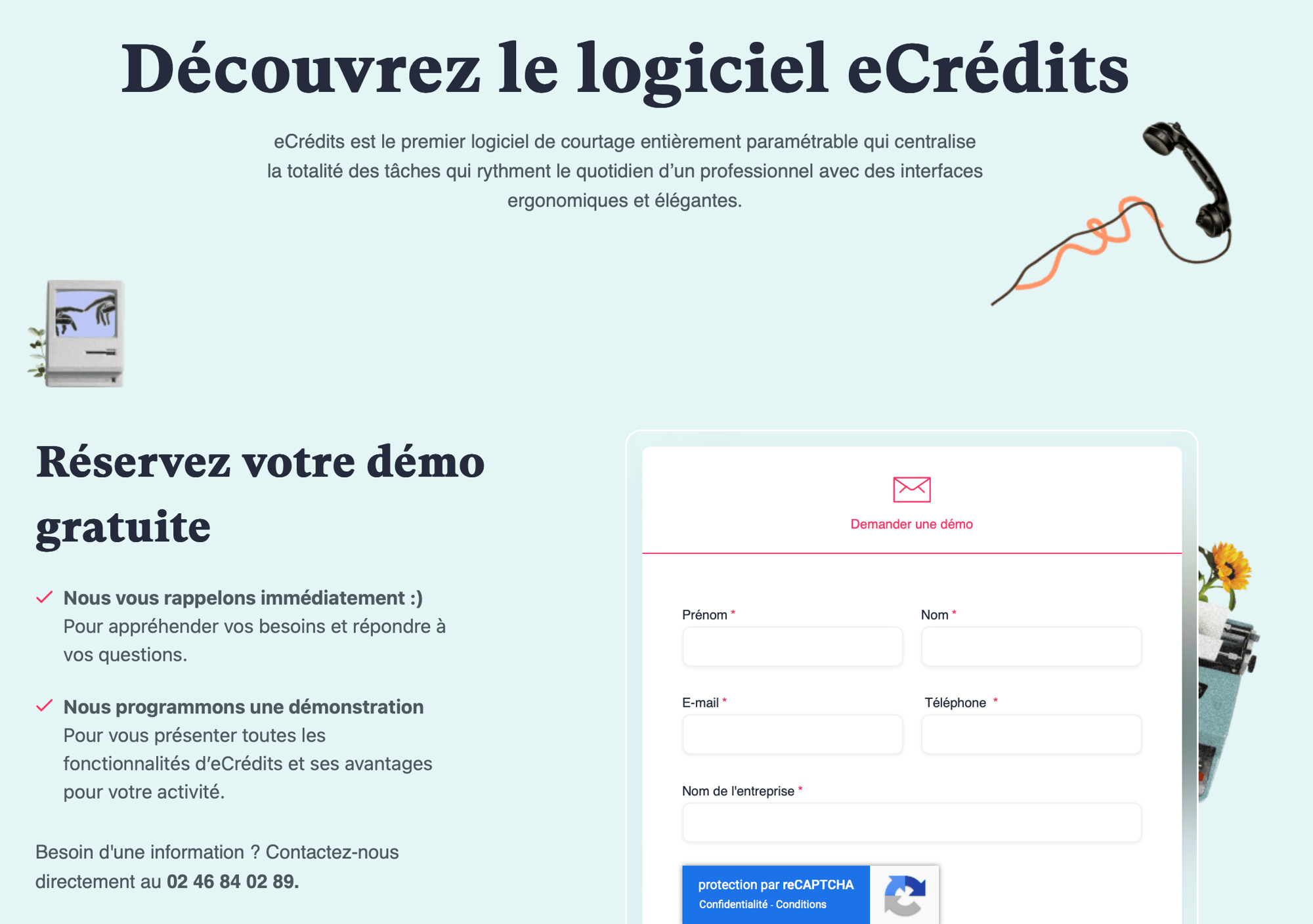 réservation démonstration logiciel Eloa eCrédits